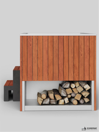 Ледяная купель Scandinaf Arctic 140R, 1-2 чел., AISI 316L, красное дерево